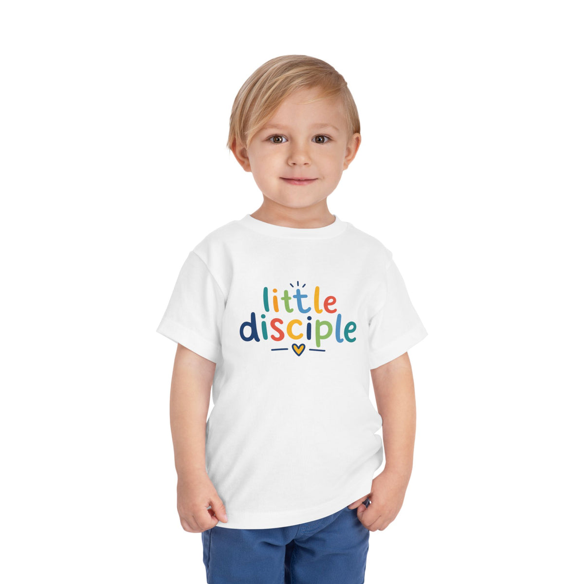 Toddler Tee — "Little Disciple" Colorful Christian Kids Shirt