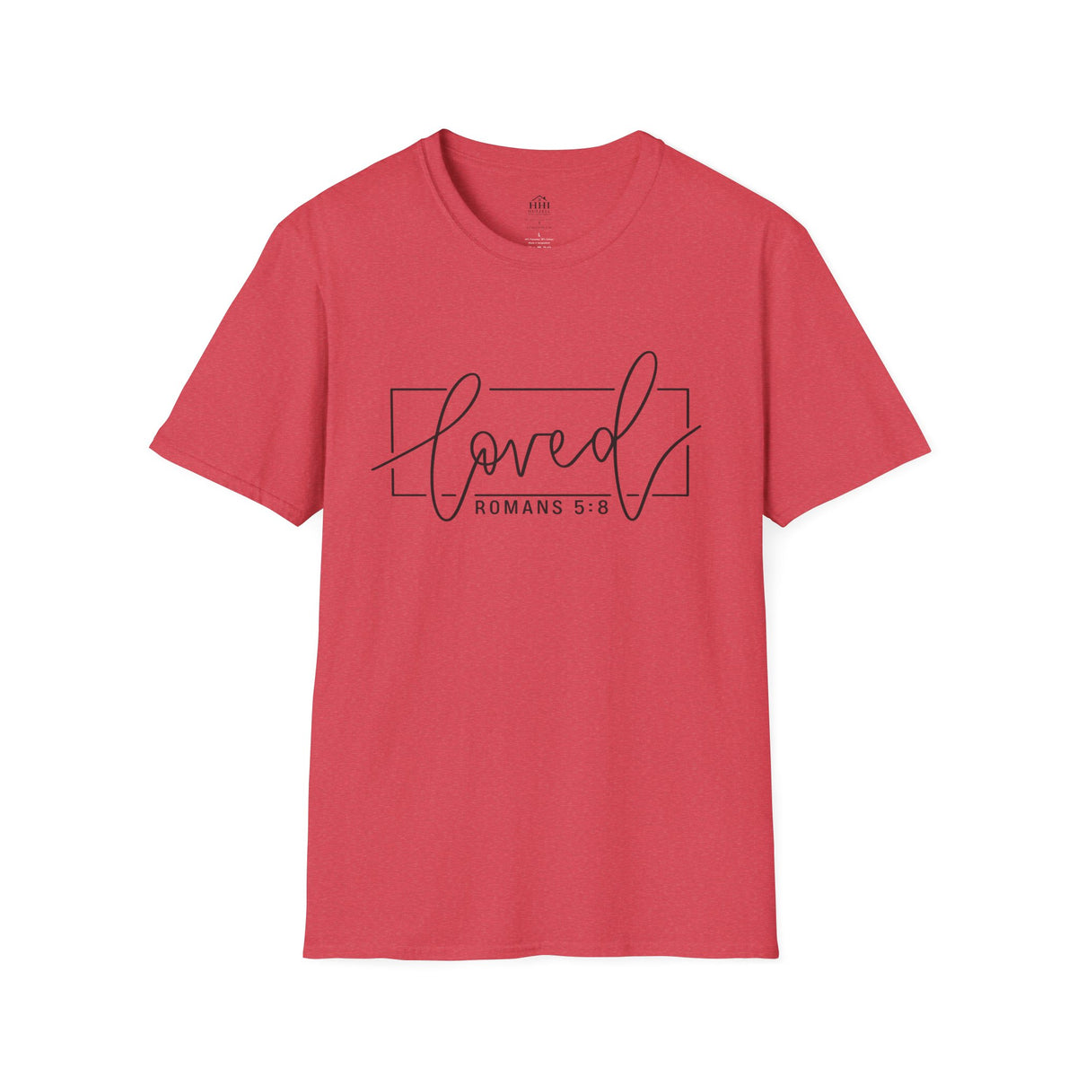 Loved Romans 5:8 Christian T-Shirt | Minimalist Faith Graphic Tee