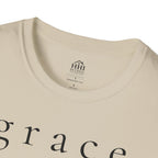 Grace Script T-Shirt — Minimalist Christian Faith Tee
