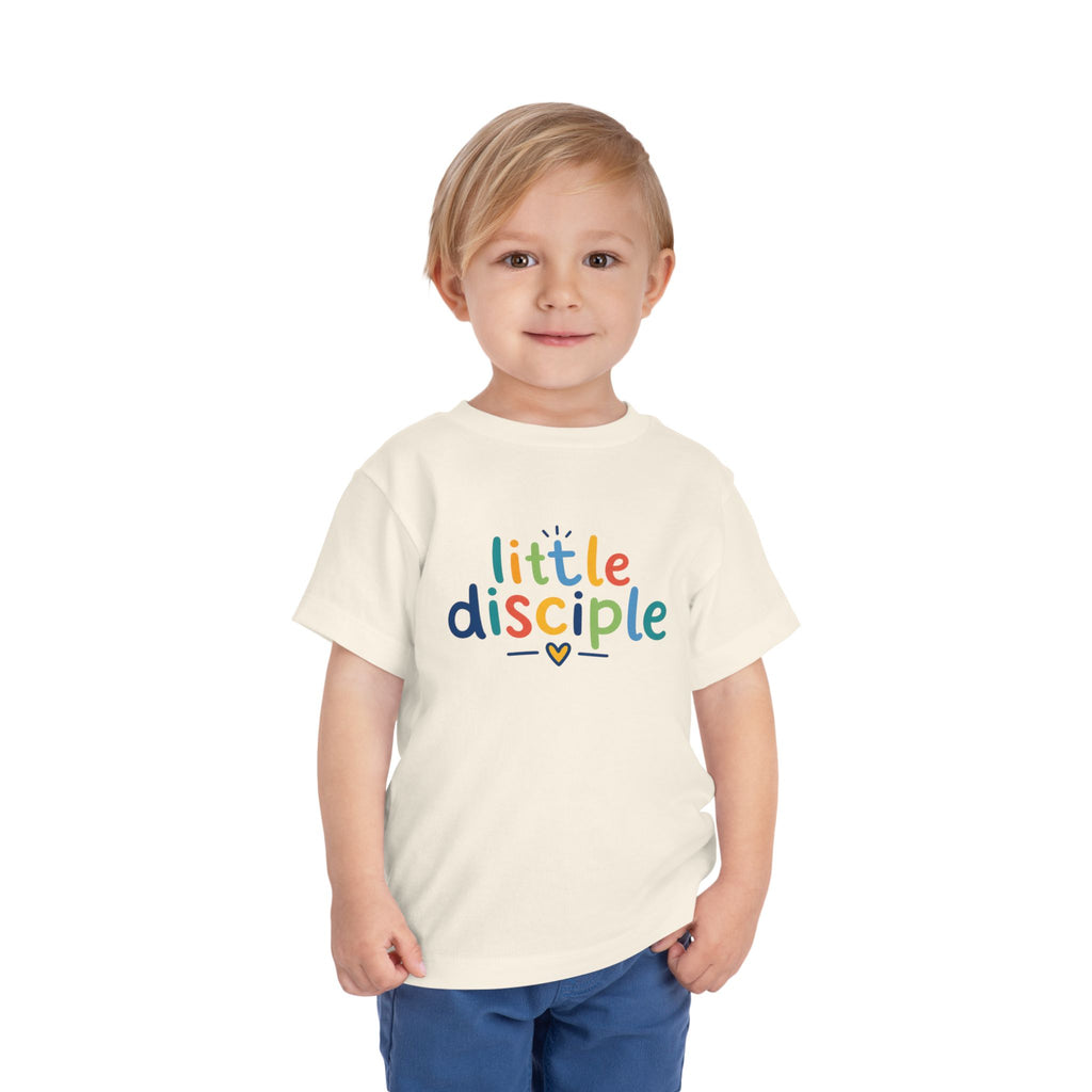 Toddler Tee — "Little Disciple" Colorful Christian Kids Shirt