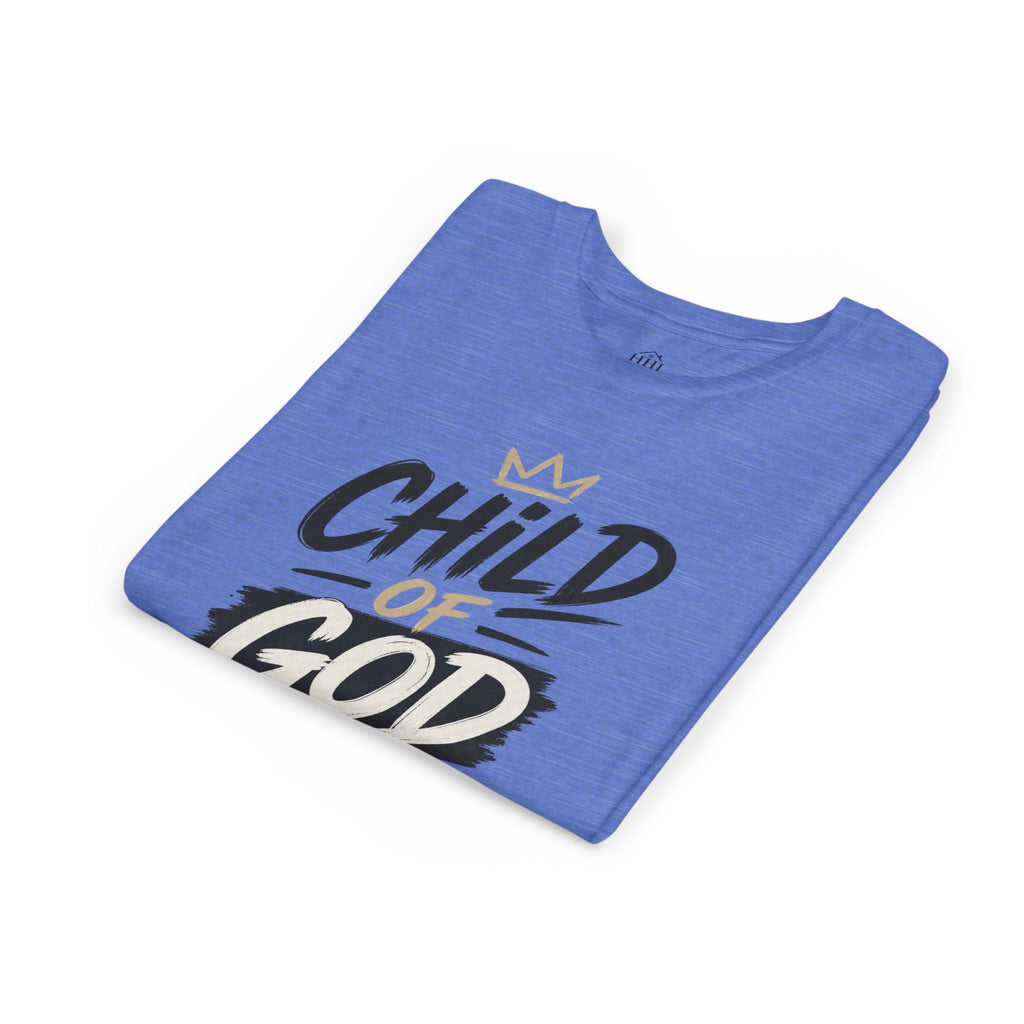 Child of God Youth Tee — Christian Kids Short Sleeve Shirt (faith, baptism, Sunday School)