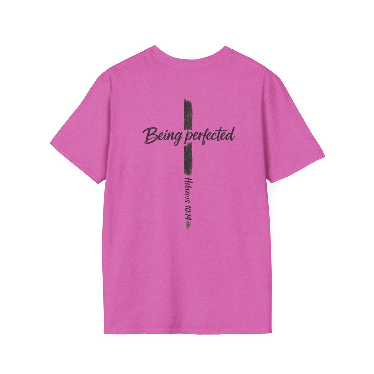 Being perfected T-Shirt — Inspirational Christian Cross Tee (Hebrews 10:14)