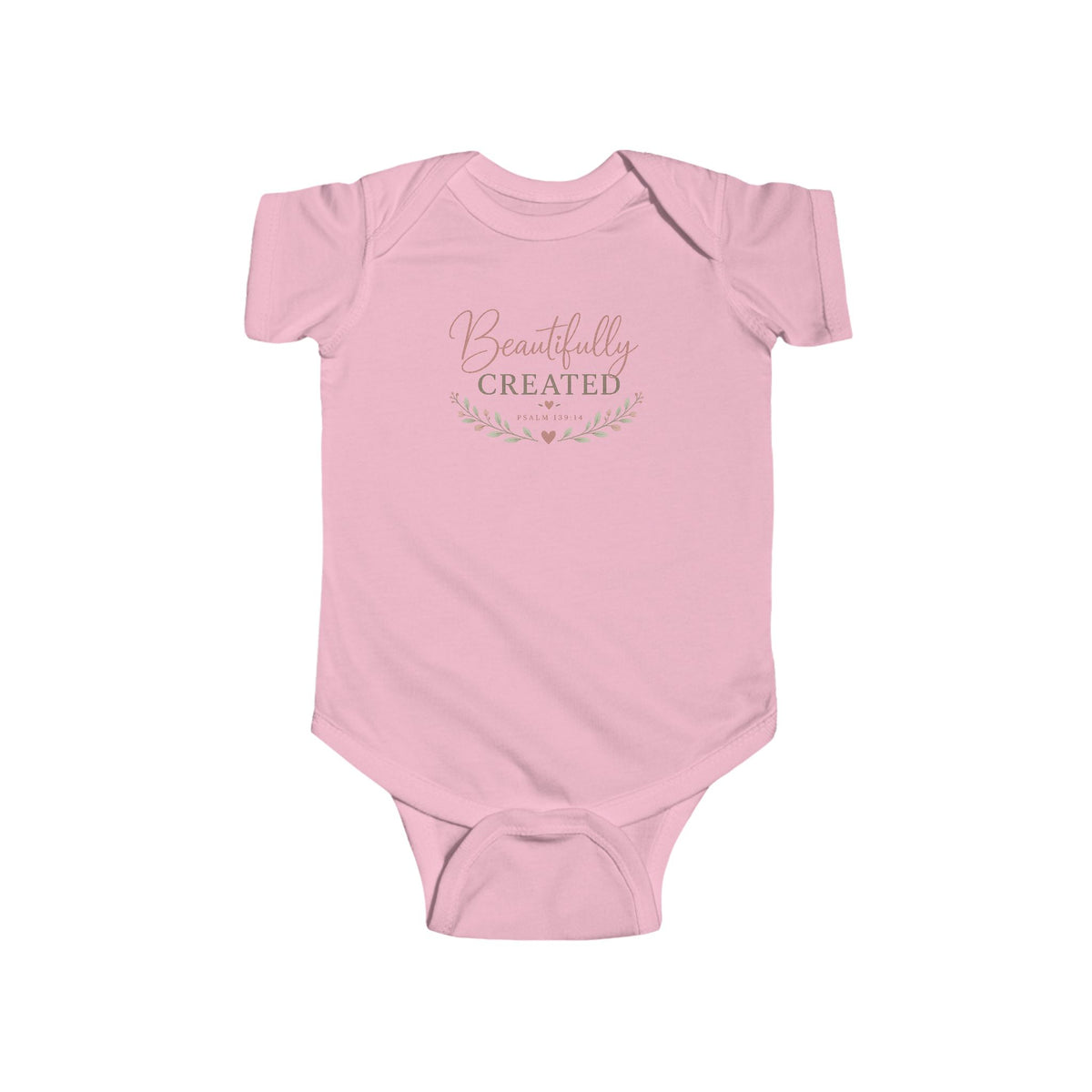 Infant Bodysuit — "Beautifully Created" Floral Baby Onesie