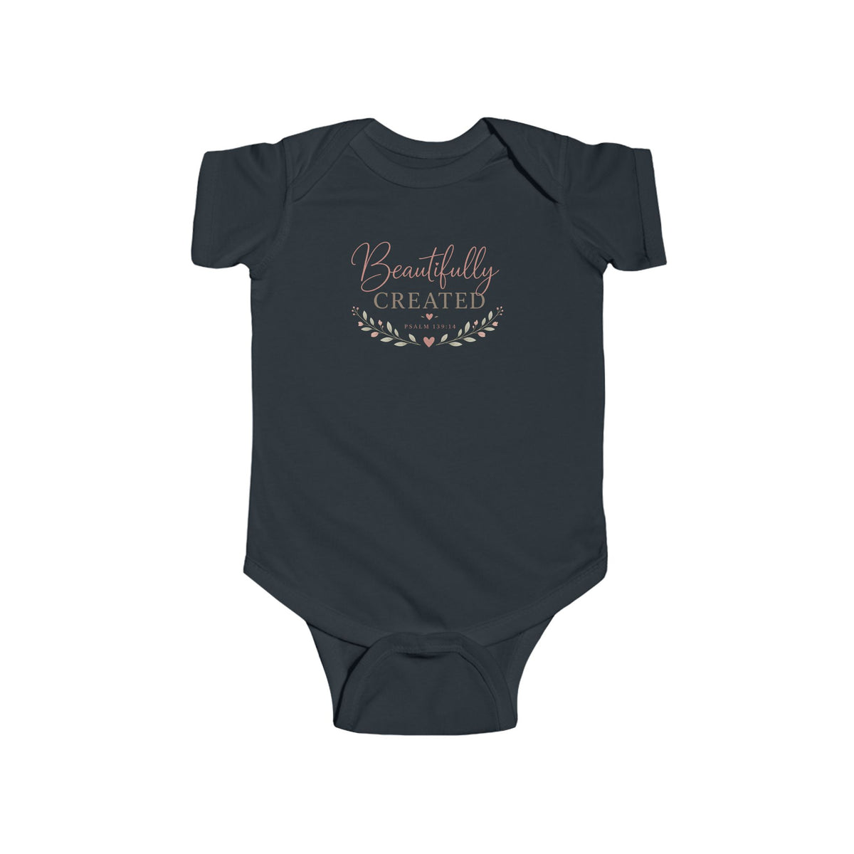 Infant Bodysuit — "Beautifully Created" Floral Baby Onesie