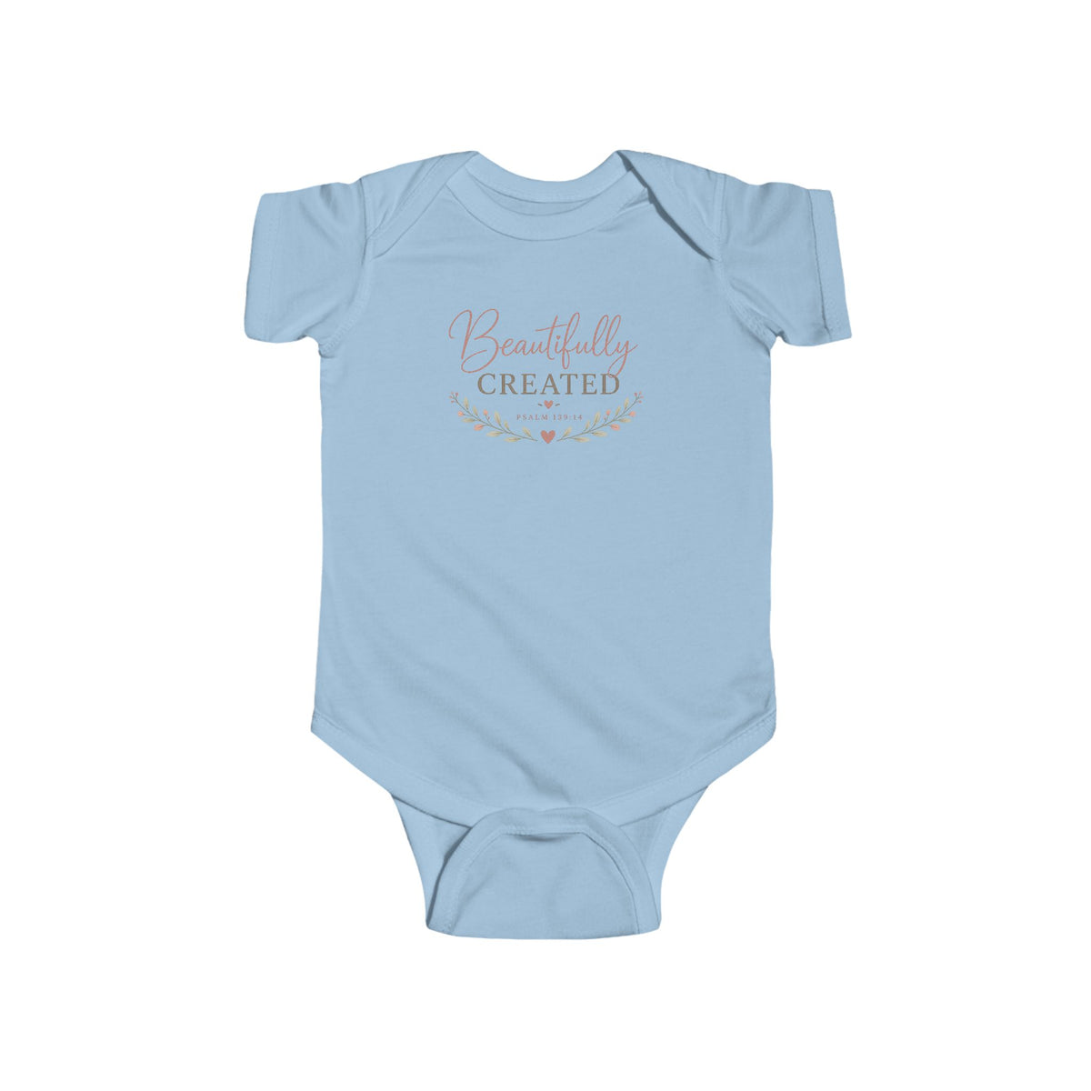 Infant Bodysuit — "Beautifully Created" Floral Baby Onesie