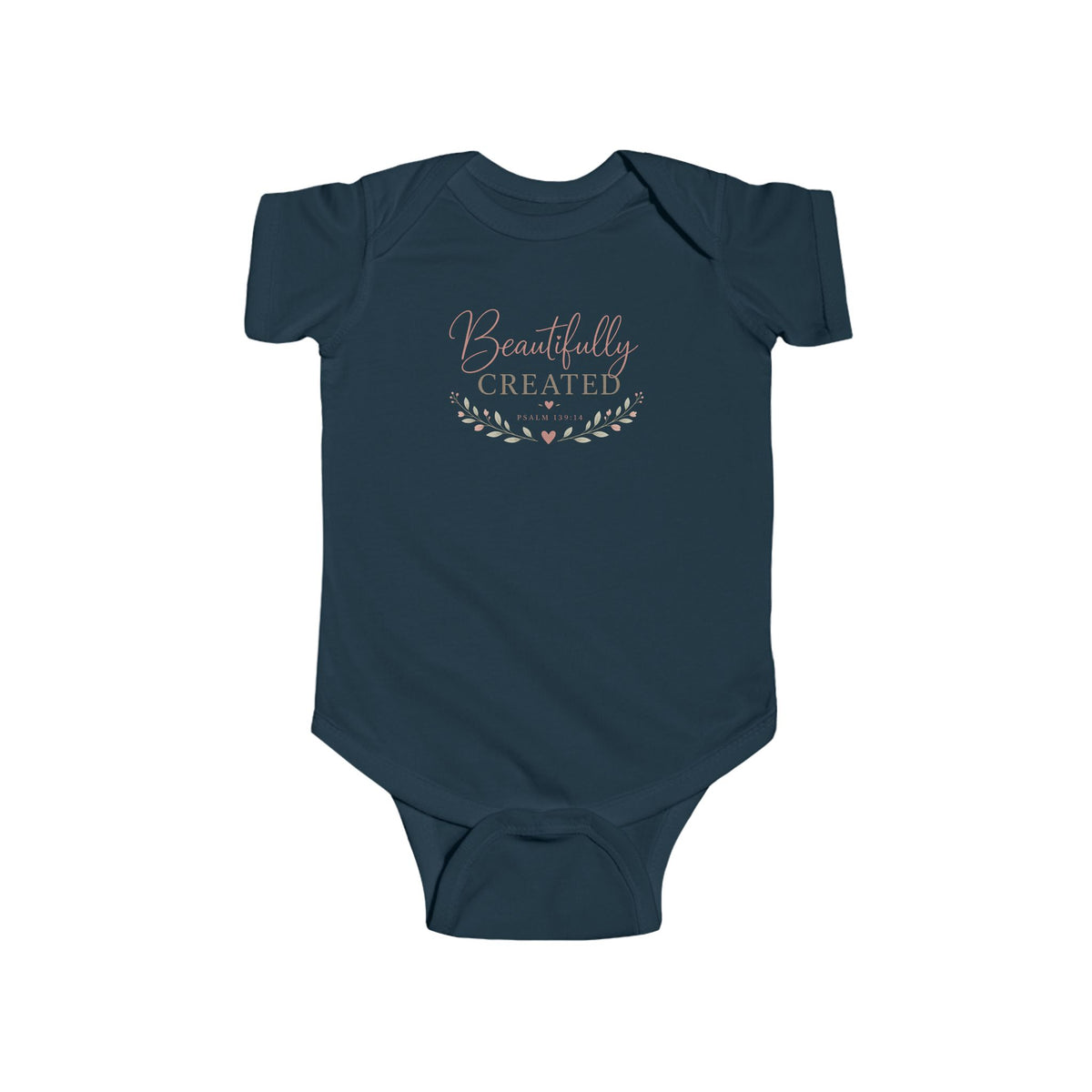 Infant Bodysuit — "Beautifully Created" Floral Baby Onesie