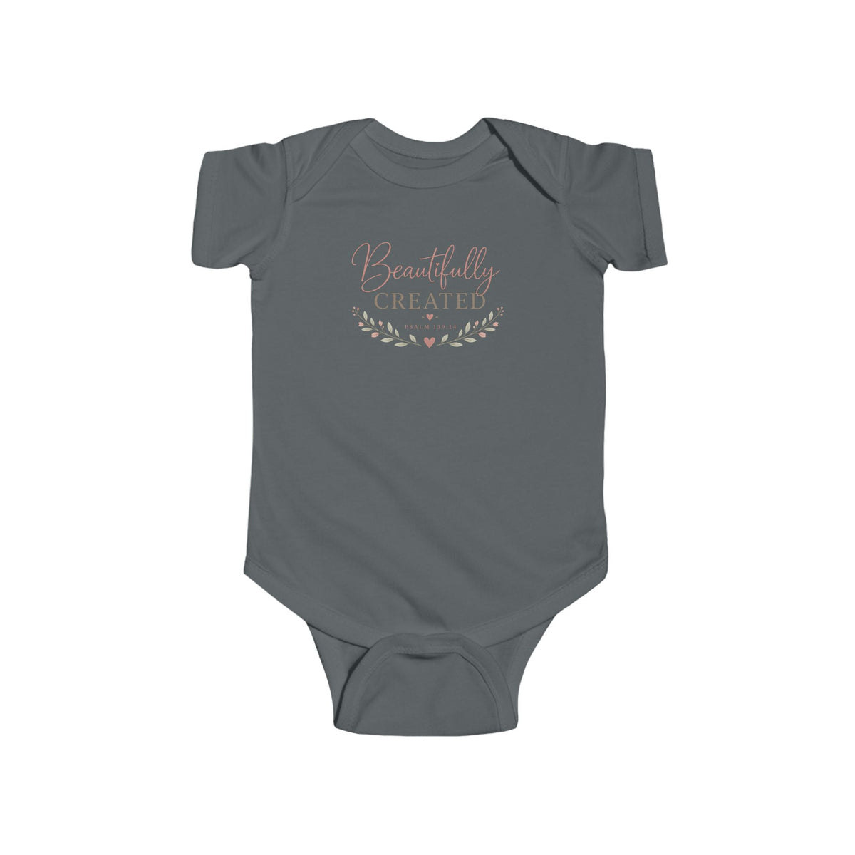 Infant Bodysuit — "Beautifully Created" Floral Baby Onesie