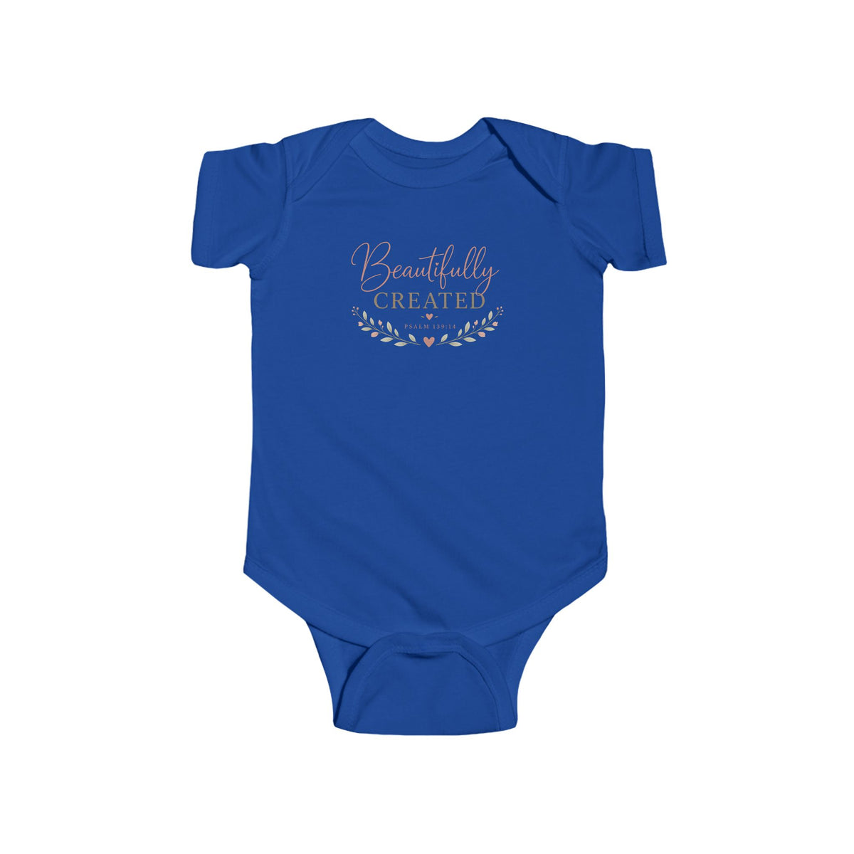 Infant Bodysuit — "Beautifully Created" Floral Baby Onesie