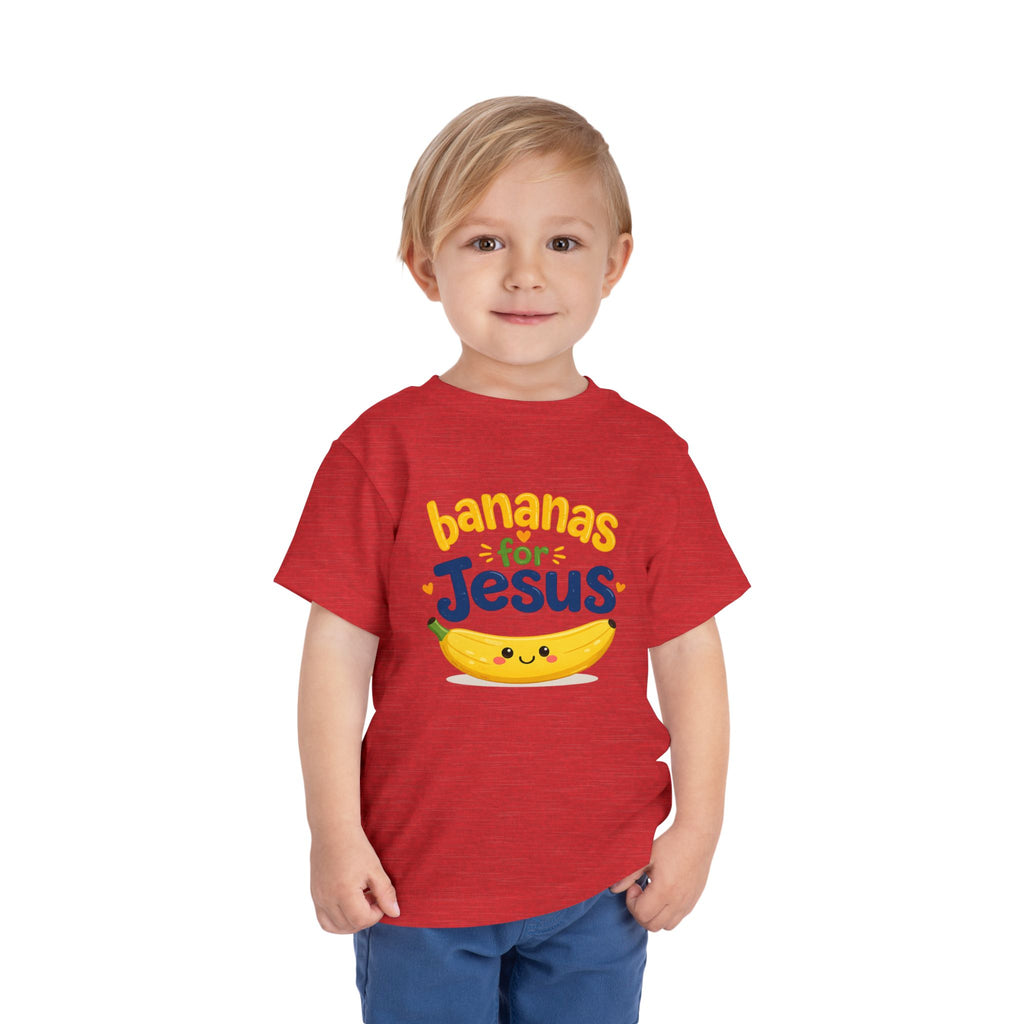 Toddler Tee — "Bananas for Jesus" Cute Christian Banana Kids T‑Shirt