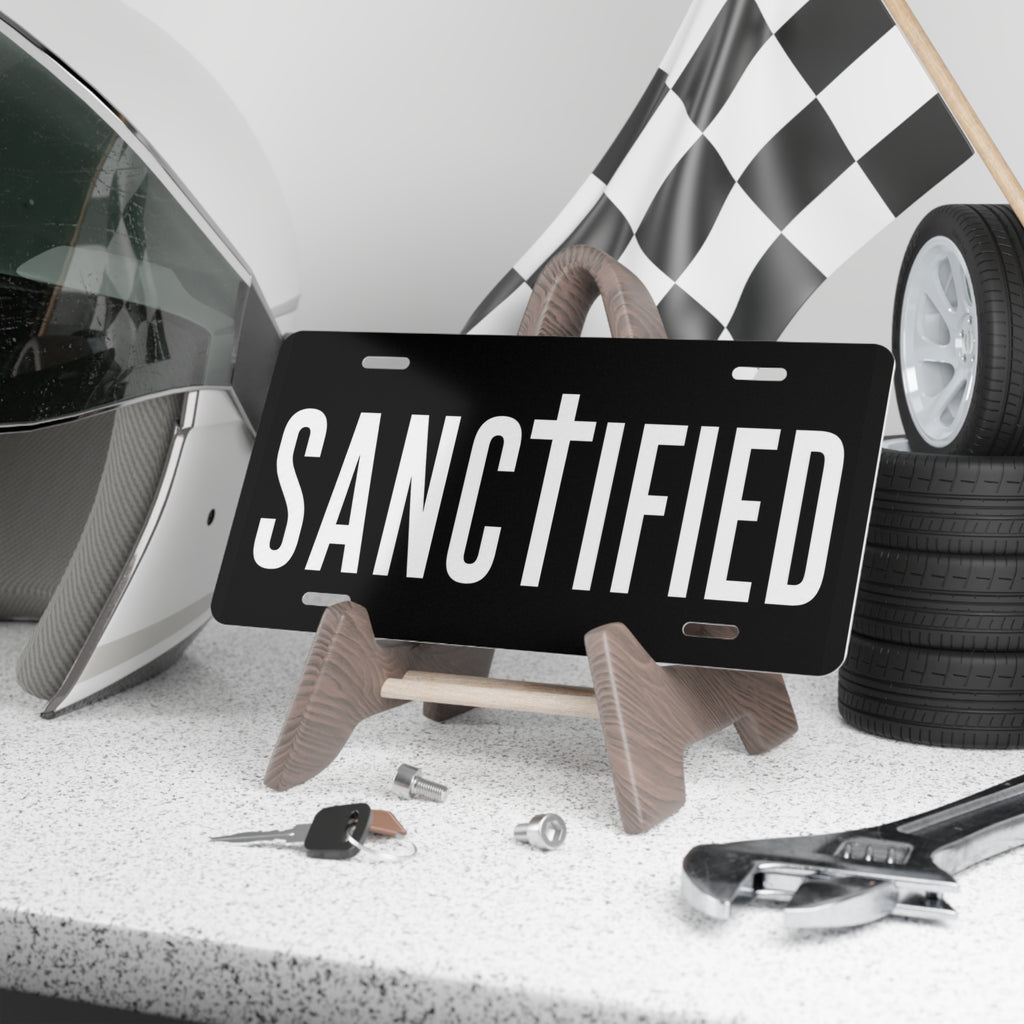 Sanctified Vanity Plate — Religious Inspirational License Plate