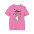 Cat 'Paws and Prayers' T-Shirt — Cute Christian Cat Graphic Tee