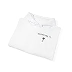 Christian Hoodie — "Ephesians 1:7" Cross Front, "But Forgiven." Back, "Not Finished / Not Perfect" Sleeve