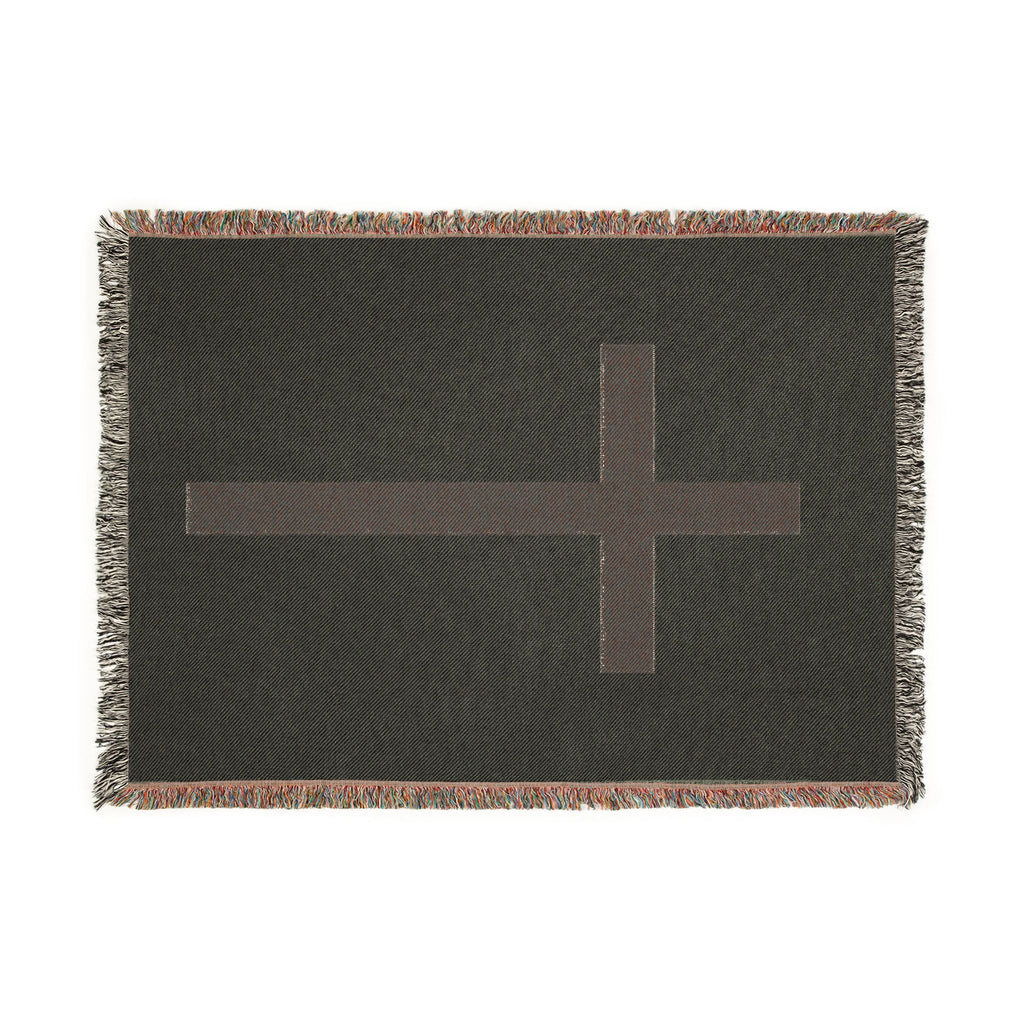 PERSONALIZABLE Woven Blanket —  Keep the cross or use your own image!