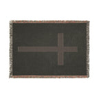 PERSONALIZABLE Woven Blanket —  Keep the cross or use your own image!