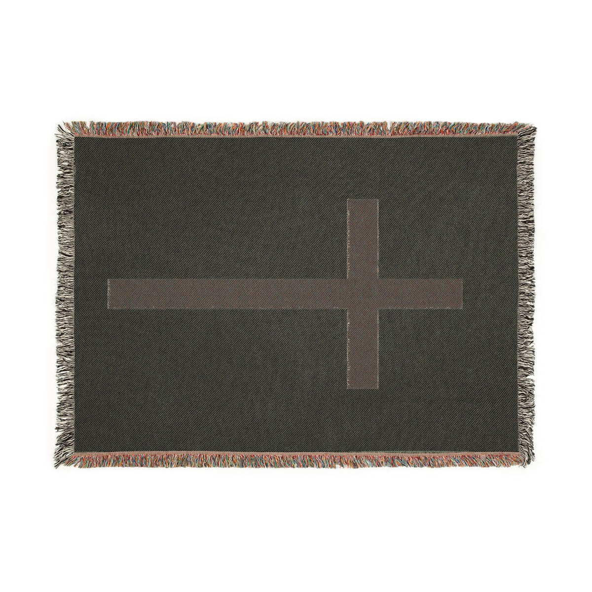 PERSONALIZABLE Woven Blanket —  Keep the cross or use your own image!