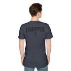Equipped Cross T-Shirt — Christian Faith Shirt with 'Equipped' Back Print and 2 Timothy 3:17 Chest