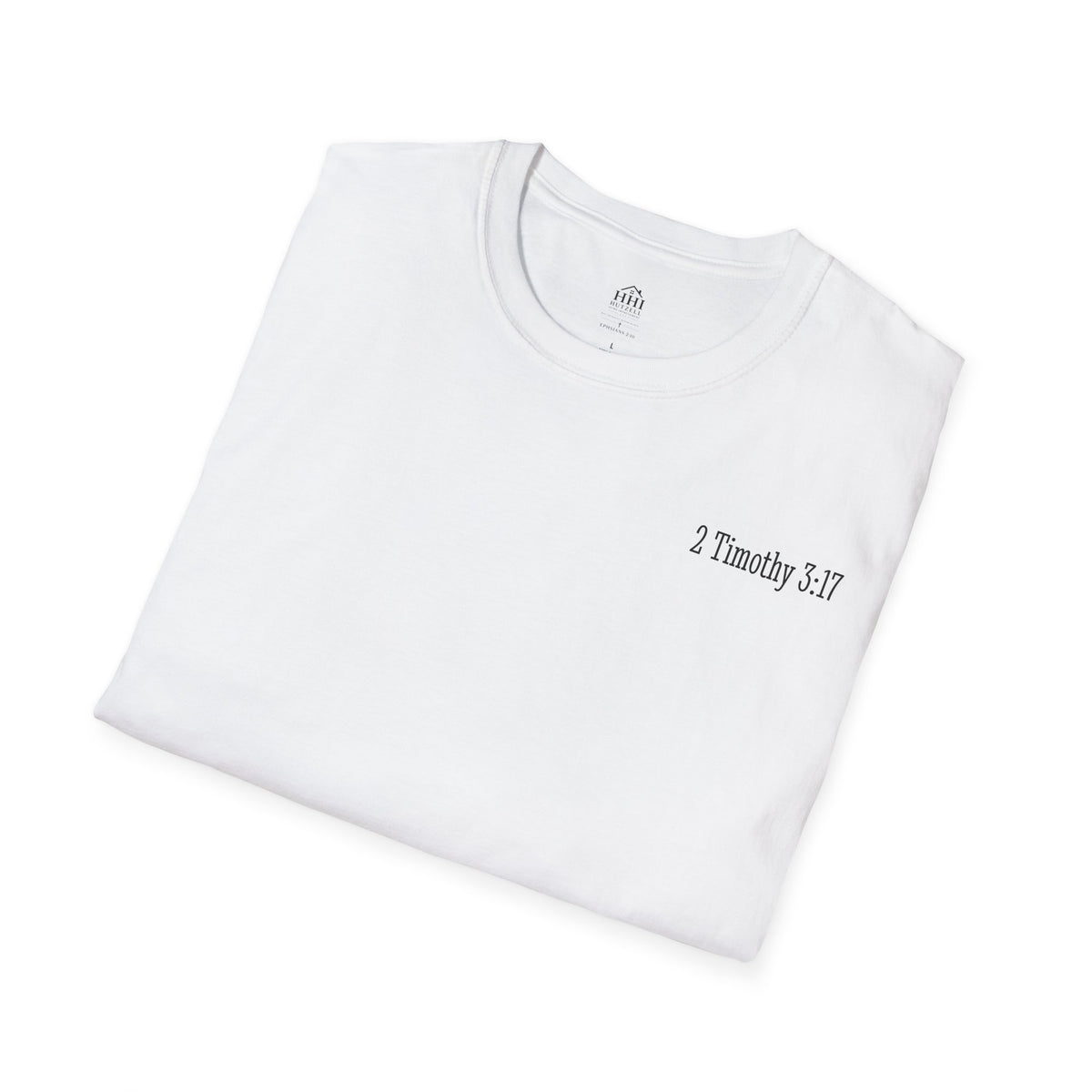 Equipped Cross T-Shirt — Christian Faith Shirt with 'Equipped' Back Print and 2 Timothy 3:17 Chest