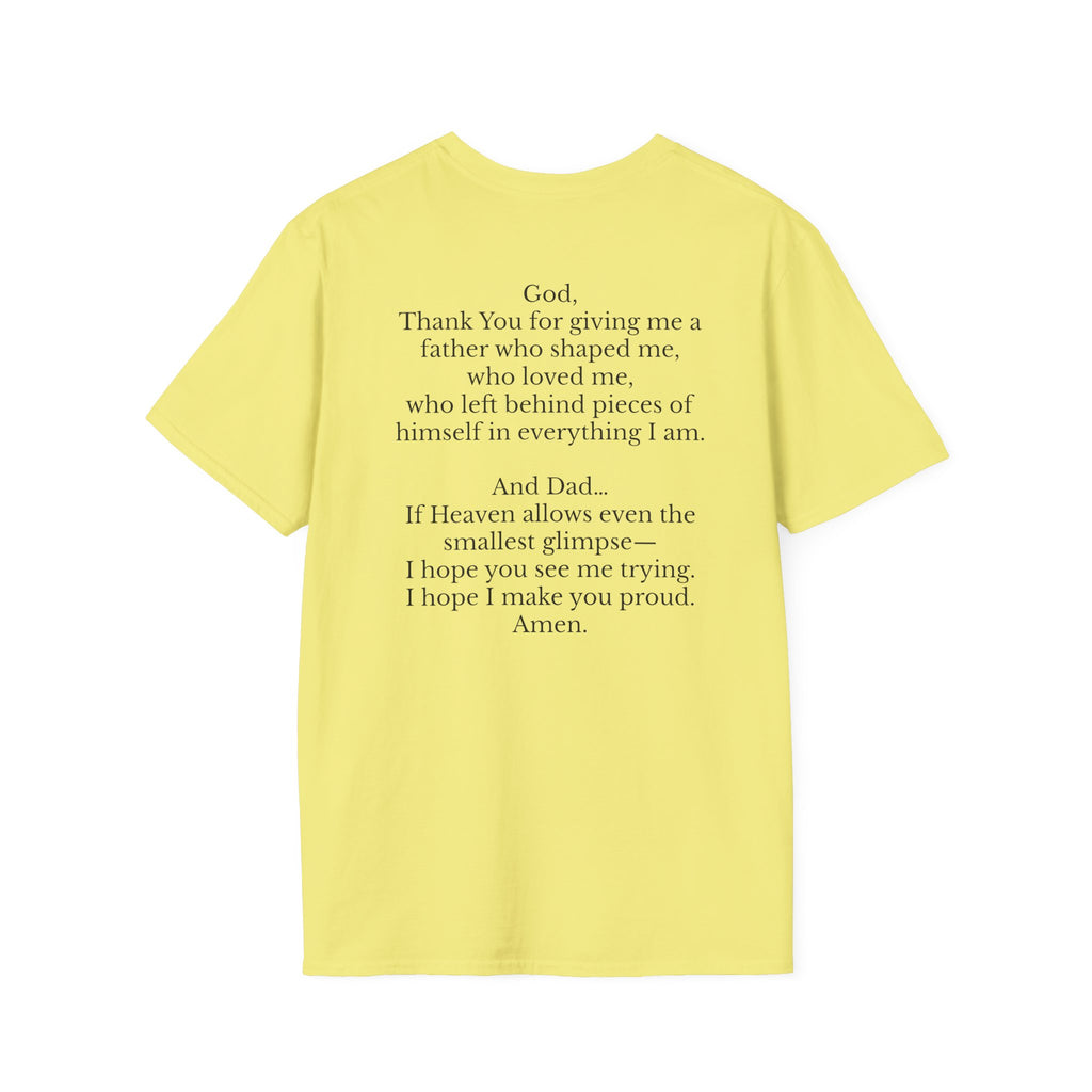 Memorial Prayer T-Shirt — 'God, Thank You for Giving Me a Father' Tribute Tee