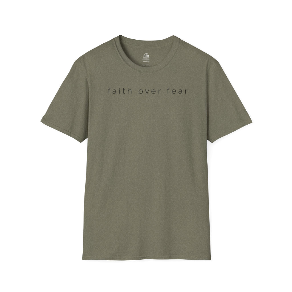 Faith Over Fear T-Shirt — Minimal Christian Inspirational Tee