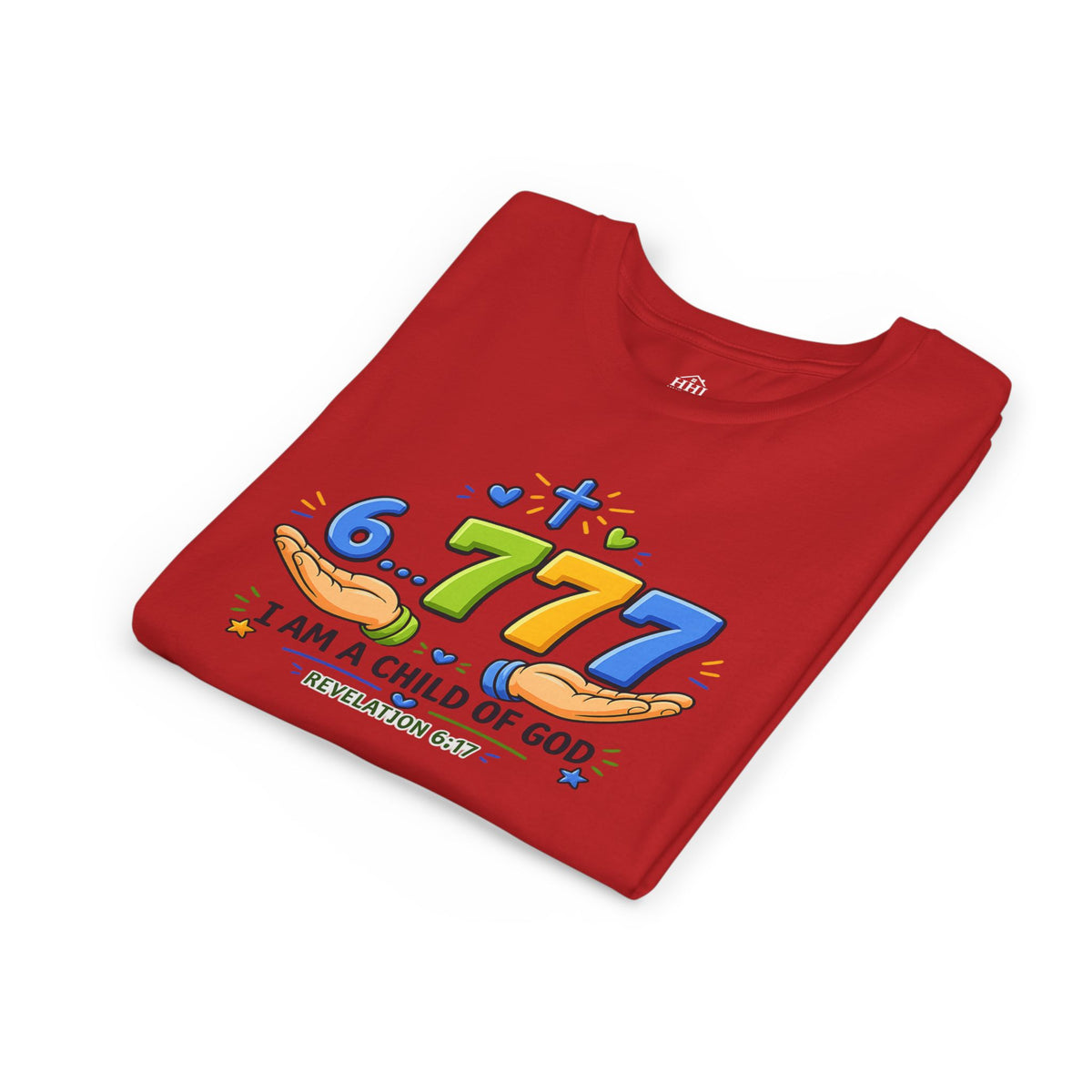 Youth Christian Tee - "6.777 I Am a Child of God" Kids Short Sleeve Shirt