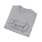 Loved Romans 5:8 Christian T-Shirt | Minimalist Faith Graphic Tee