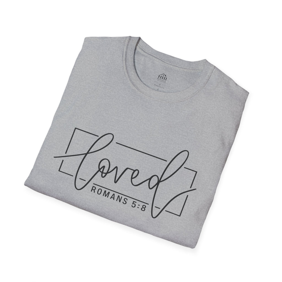 Loved Romans 5:8 Christian T-Shirt | Minimalist Faith Graphic Tee