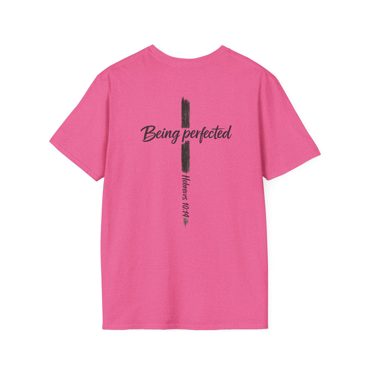 Being perfected T-Shirt — Inspirational Christian Cross Tee (Hebrews 10:14)