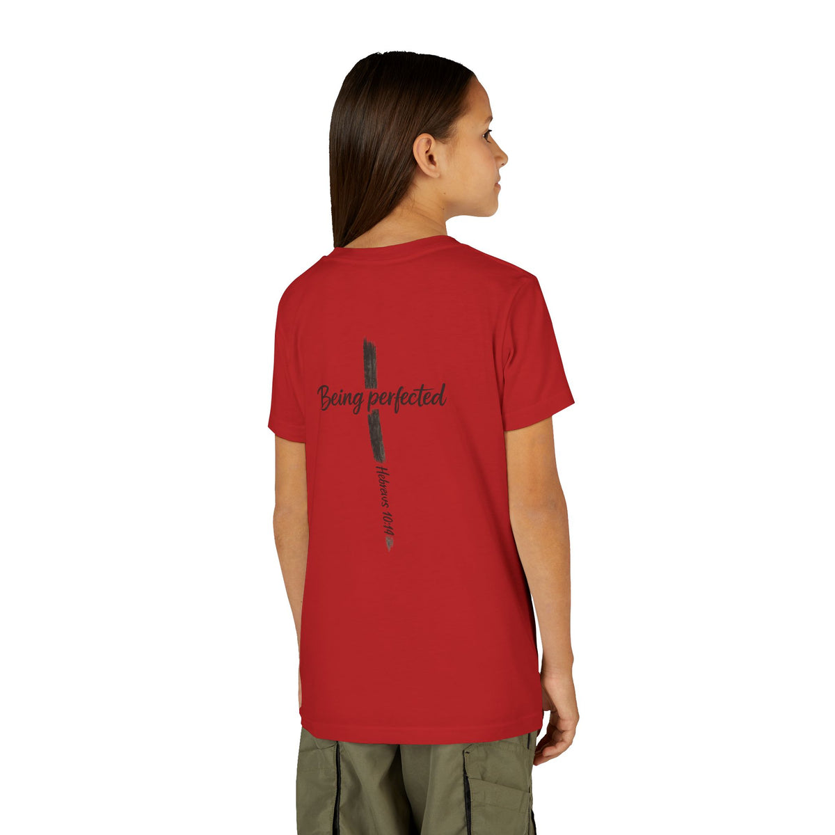 Youth Tee — "Being Perfected" Inspirational Christian T-shirt