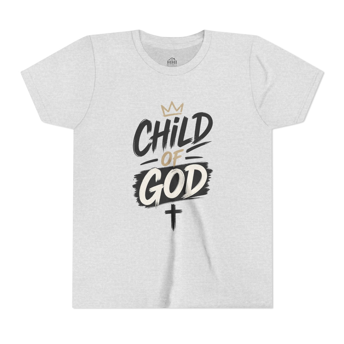 Child of God Youth Tee — Christian Kids Short Sleeve Shirt (faith, baptism, Sunday School)