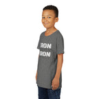 Youth Tee — "Iron Sharpens Iron" Proverbs 27:17 Christian Shirt