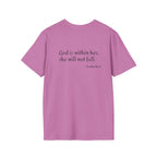 Personalized Mama T-Shirt — 'God is within her, she will not fall' Psalm 46:5 Christian Mom Tee