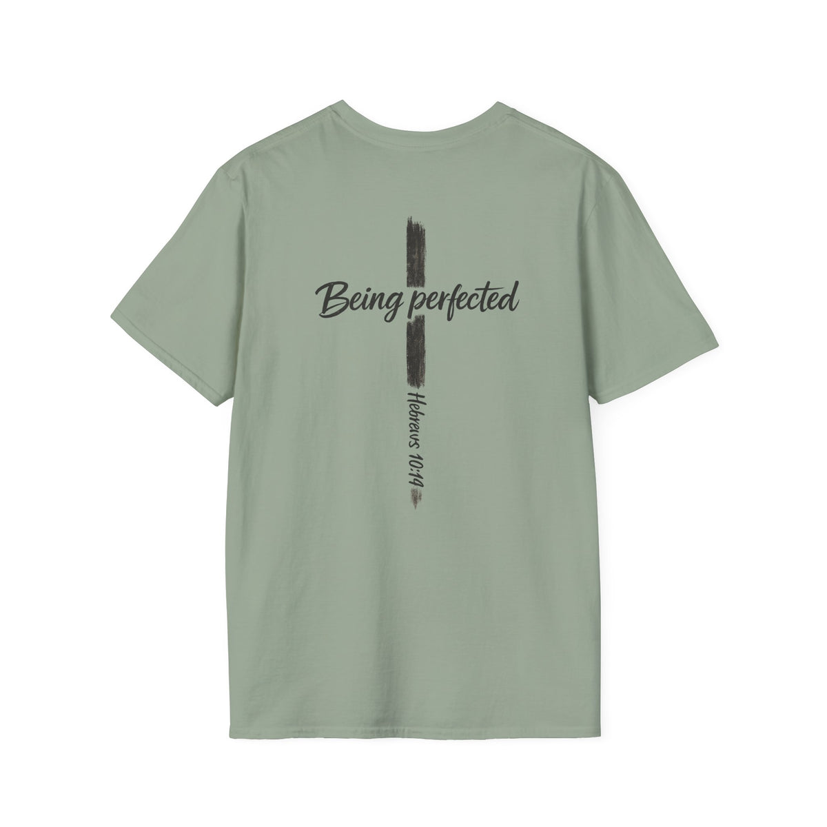 Being perfected T-Shirt — Inspirational Christian Cross Tee (Hebrews 10:14)