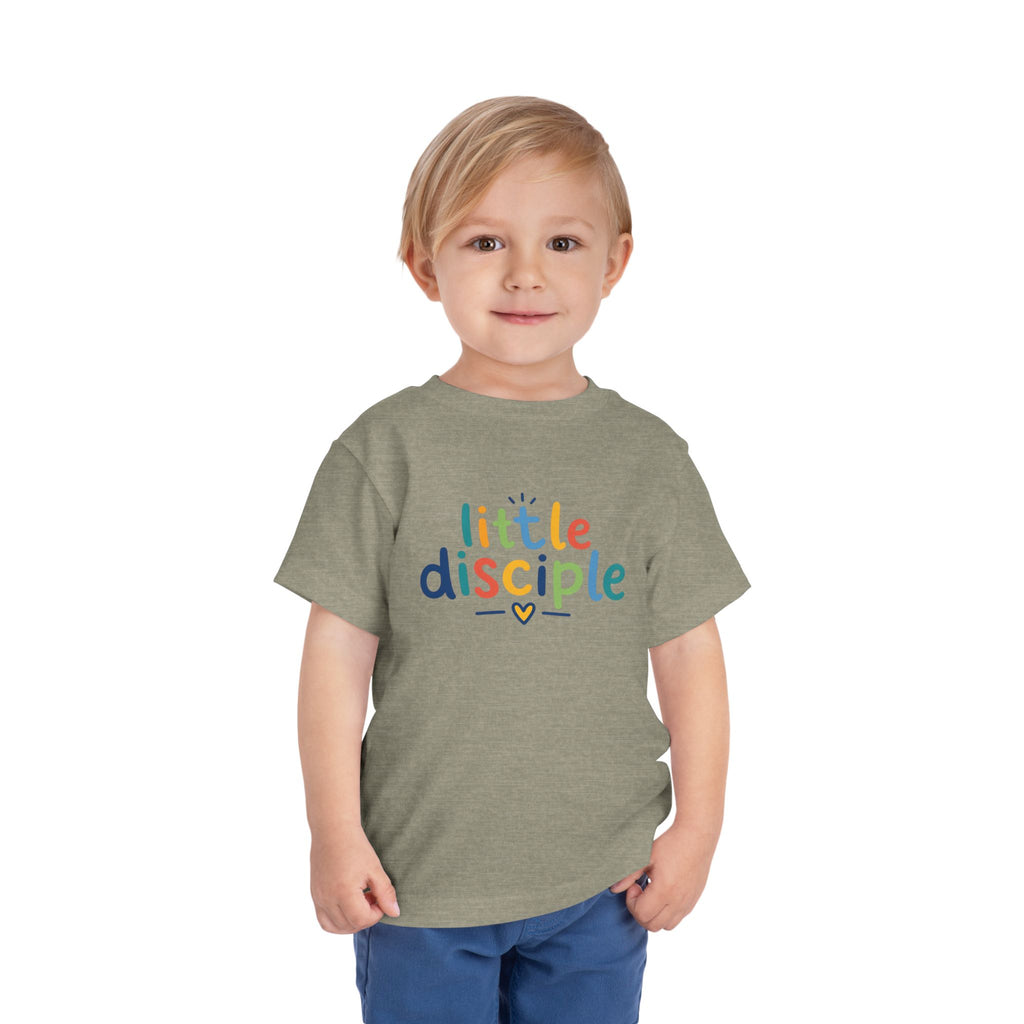 Toddler Tee — "Little Disciple" Colorful Christian Kids Shirt