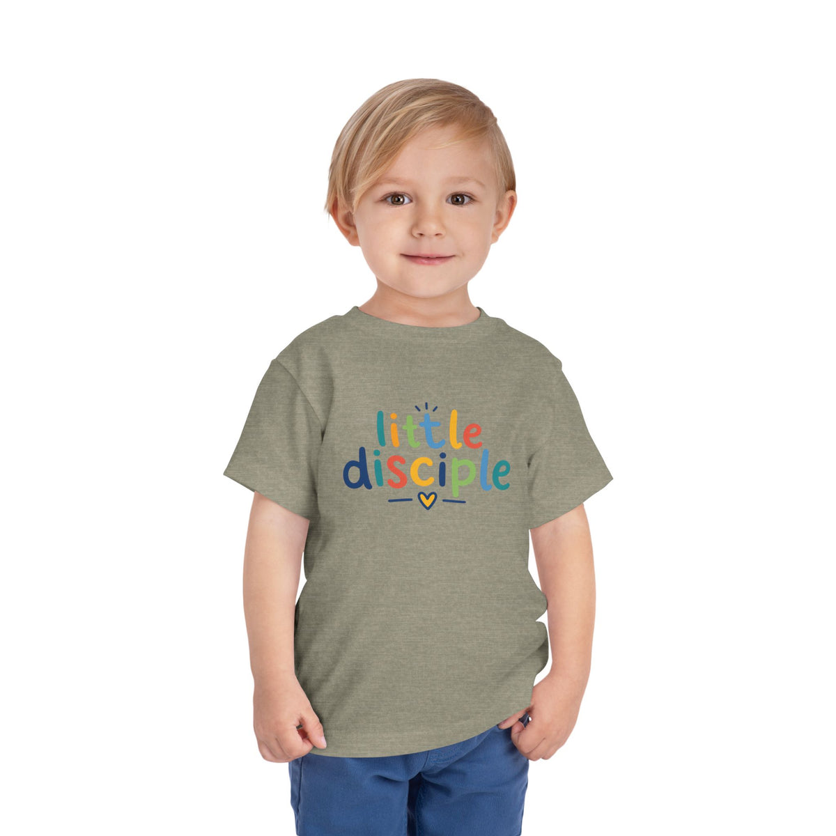 Toddler Tee — "Little Disciple" Colorful Christian Kids Shirt