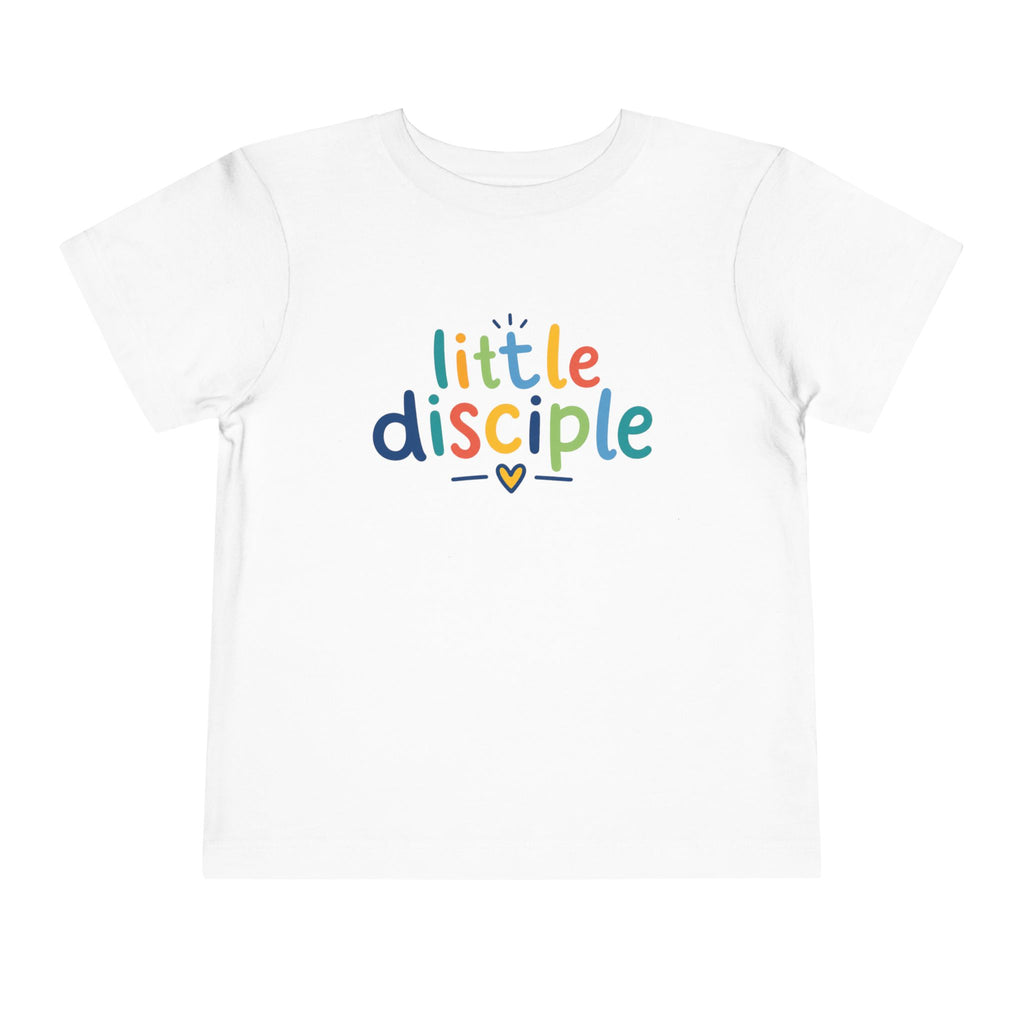 Toddler Tee — "Little Disciple" Colorful Christian Kids Shirt