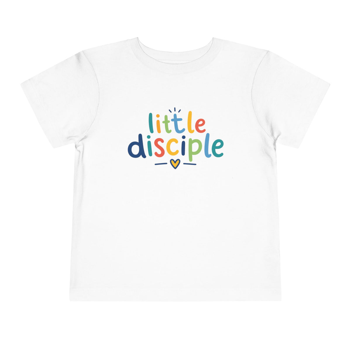 Toddler Tee — "Little Disciple" Colorful Christian Kids Shirt