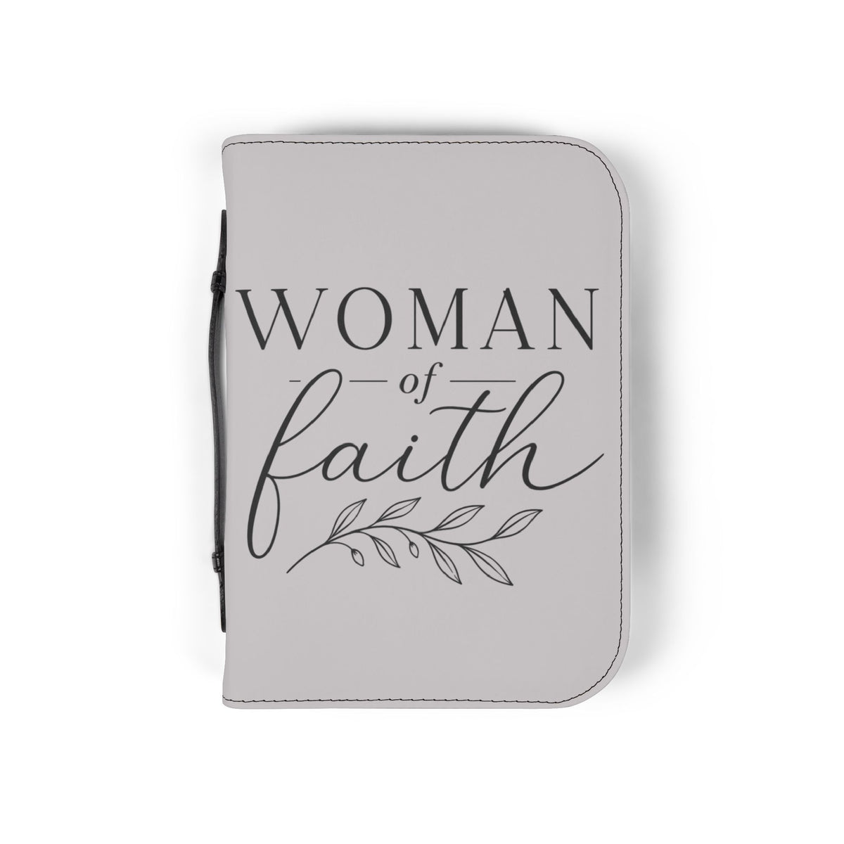 Woman of Faith Bible Cover — Zippered Leatherette Bible Case for Women