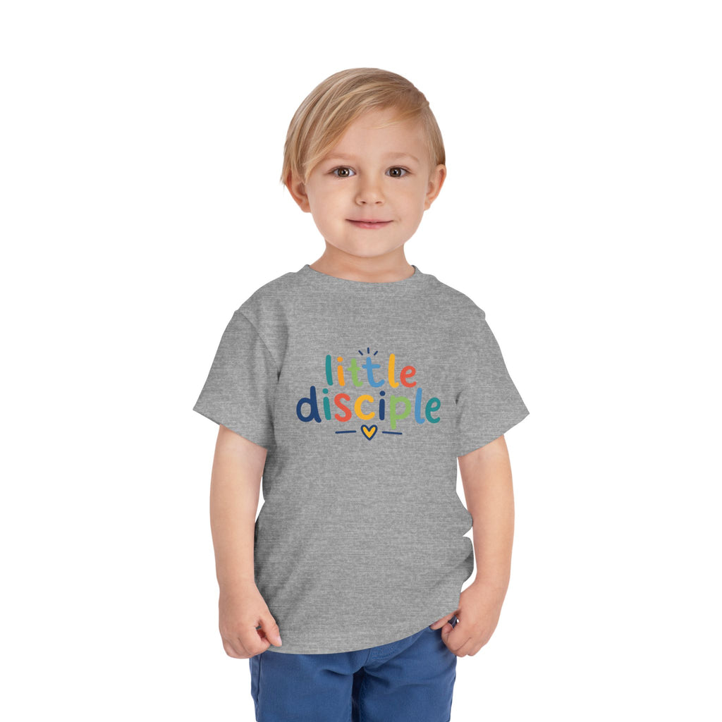 Toddler Tee — "Little Disciple" Colorful Christian Kids Shirt