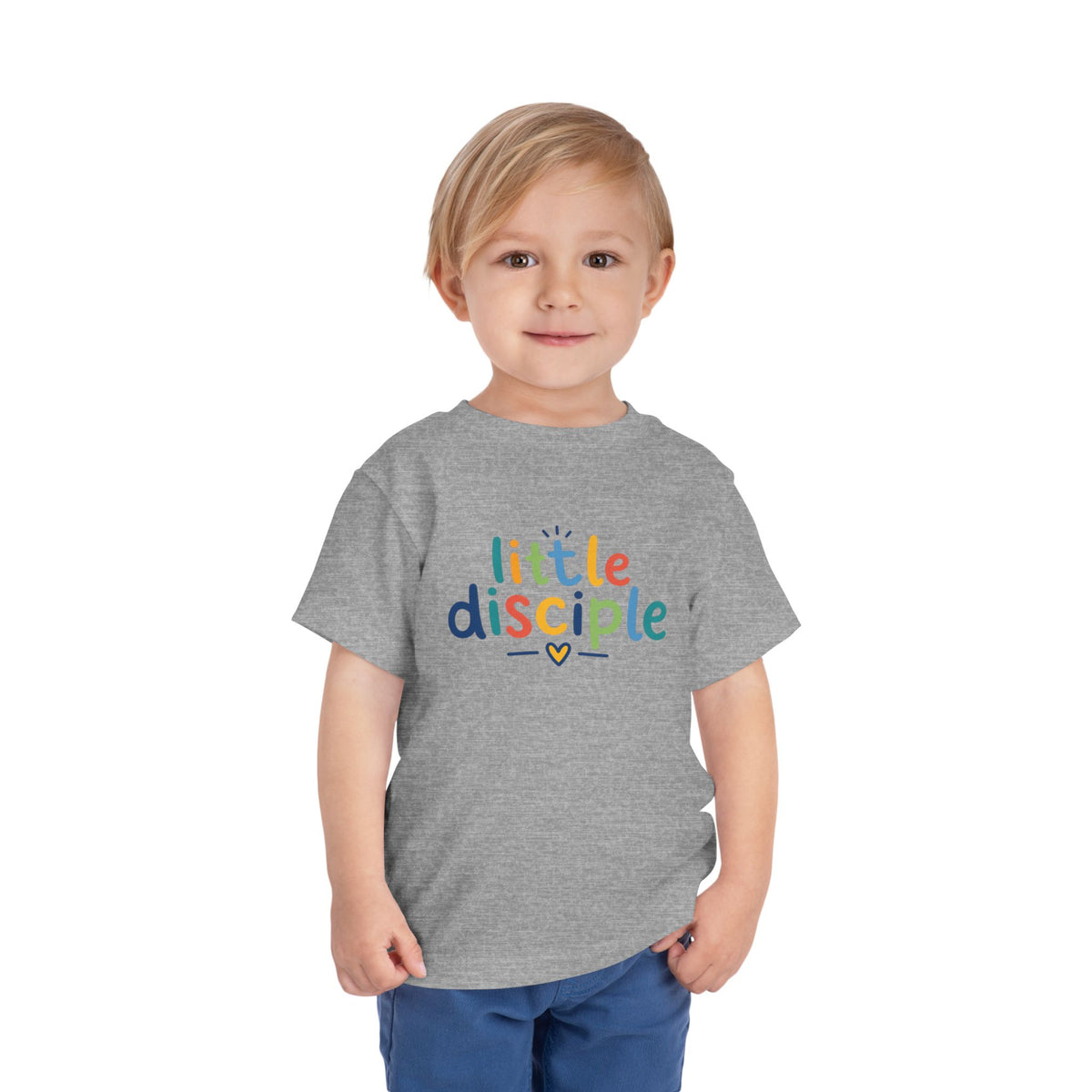 Toddler Tee — "Little Disciple" Colorful Christian Kids Shirt