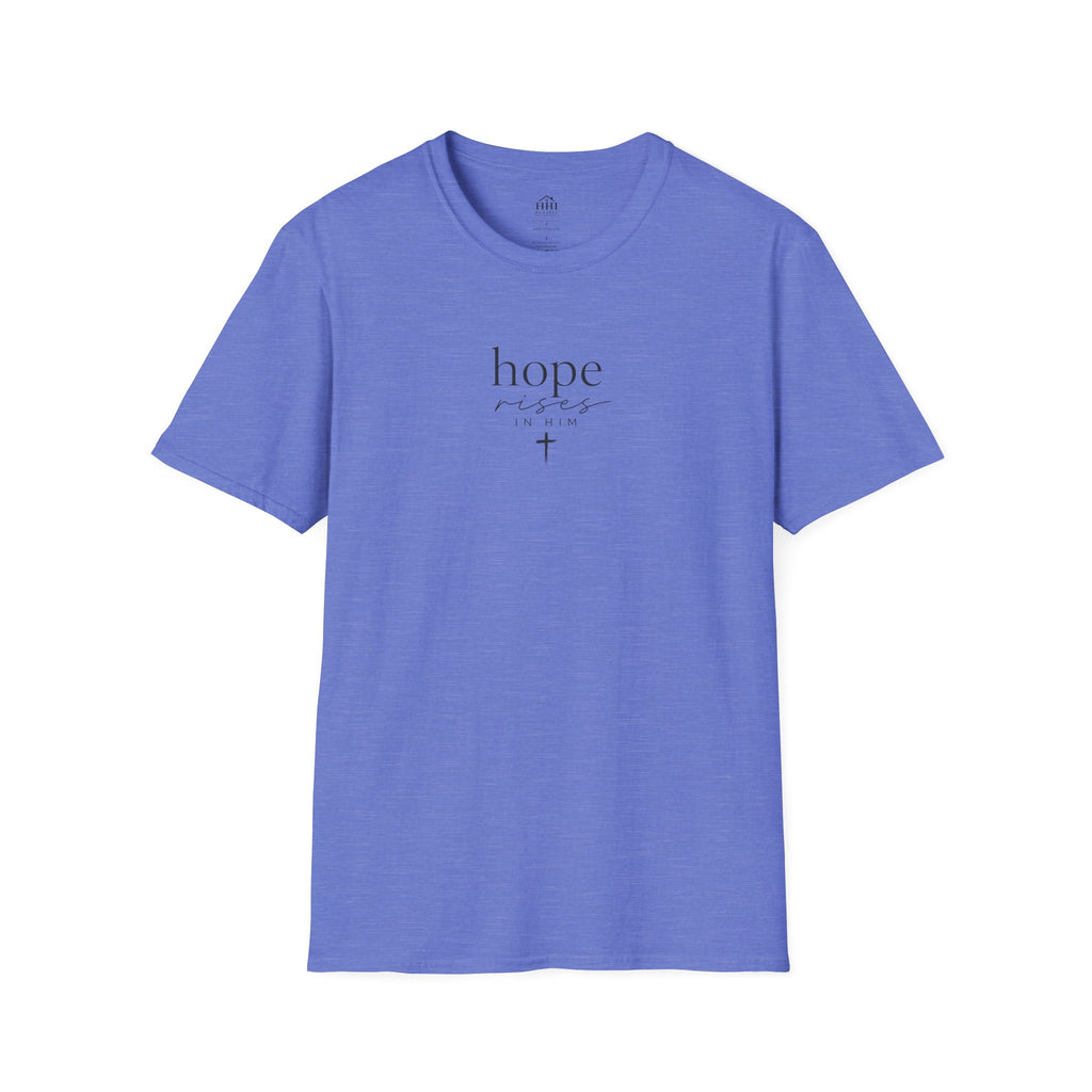 T-Shirt — 'hope' Script Tee with Cross Minimalist Christian Faith Design
