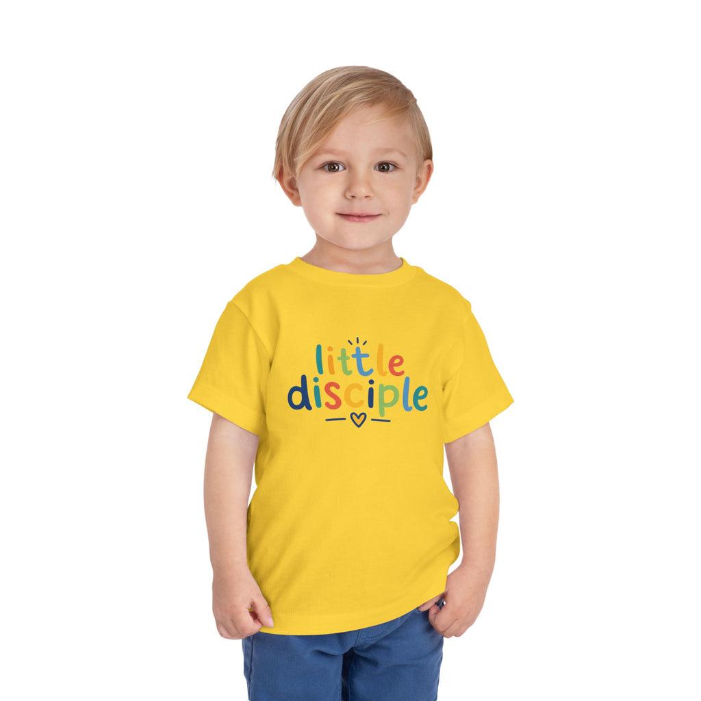 Toddler Tee — "Little Disciple" Colorful Christian Kids Shirt
