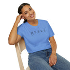 Grace Script T-Shirt — Minimalist Christian Faith Tee