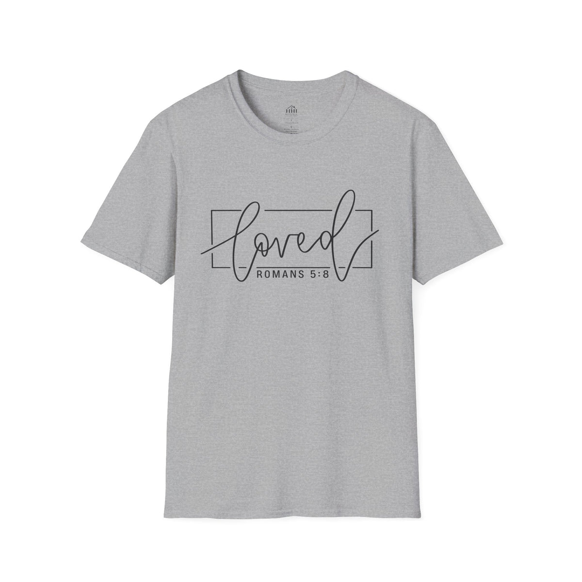 Loved Romans 5:8 Christian T-Shirt | Minimalist Faith Graphic Tee
