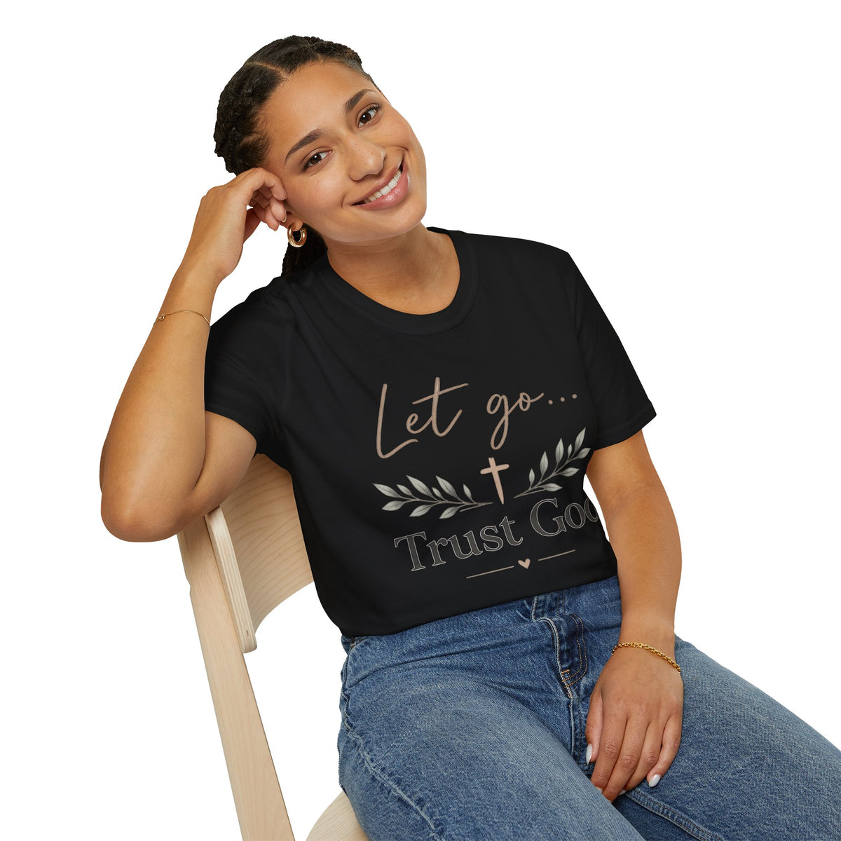 Trust God Christian T-Shirt – "Let Go… Trust God" Inspirational Tee