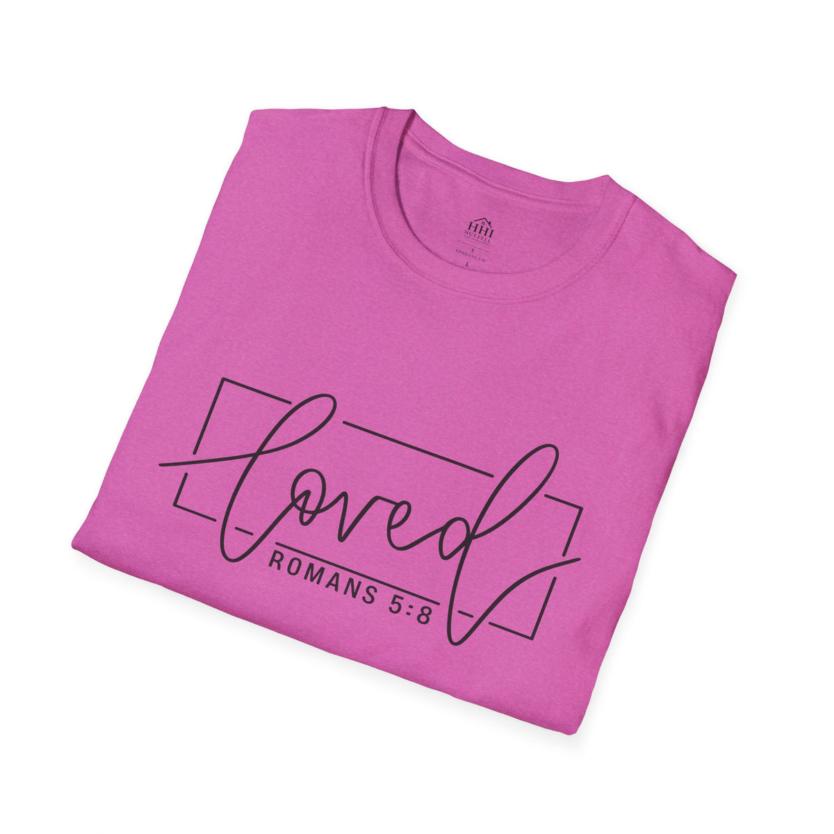 Loved Romans 5:8 Christian T-Shirt | Minimalist Faith Graphic Tee