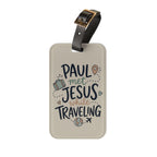 Christian Travel Luggage Tag — "Paul Met Jesus While Traveling" Inspirational Bag ID
