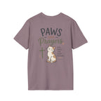 Cat 'Paws and Prayers' T-Shirt — Cute Christian Cat Graphic Tee