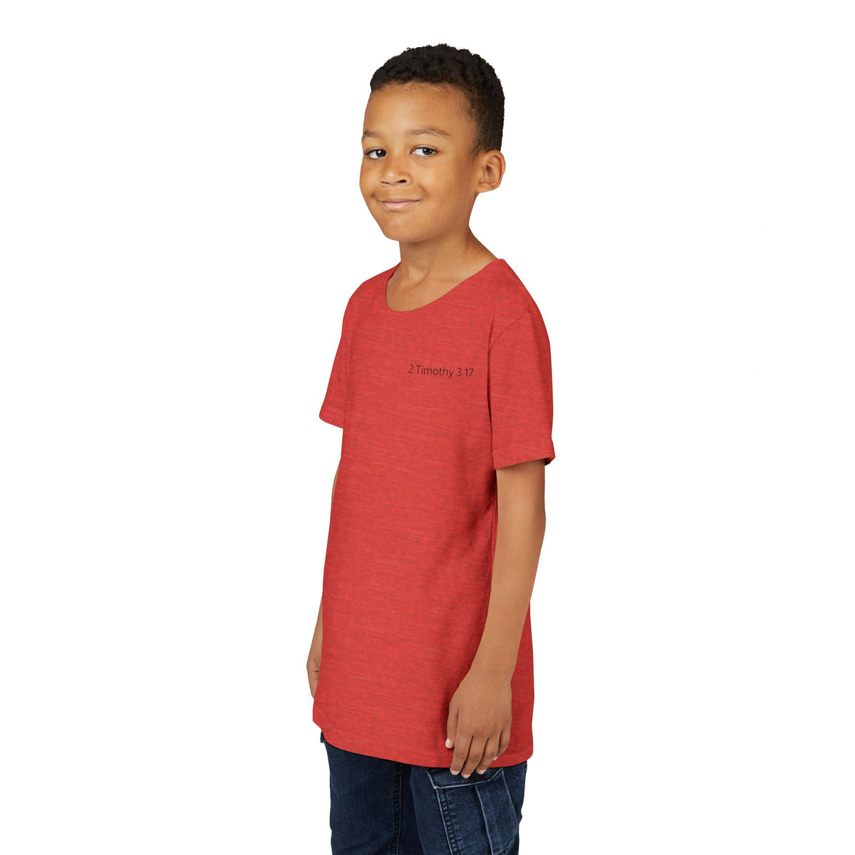 Equipped Youth Tee – Christian Kids T-Shirt with Cross & 2 Timothy 3:17