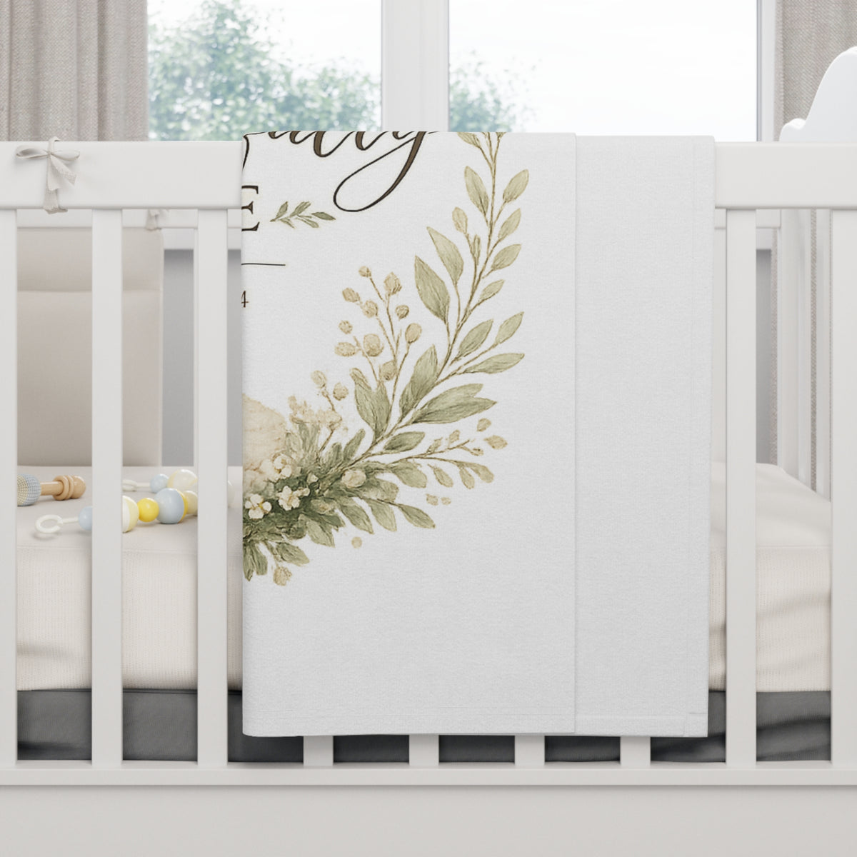 Baby Blanket — "Fearfully & Wonderfully Made" Soft Fleece Nursery Throw (Psalm 139:14)