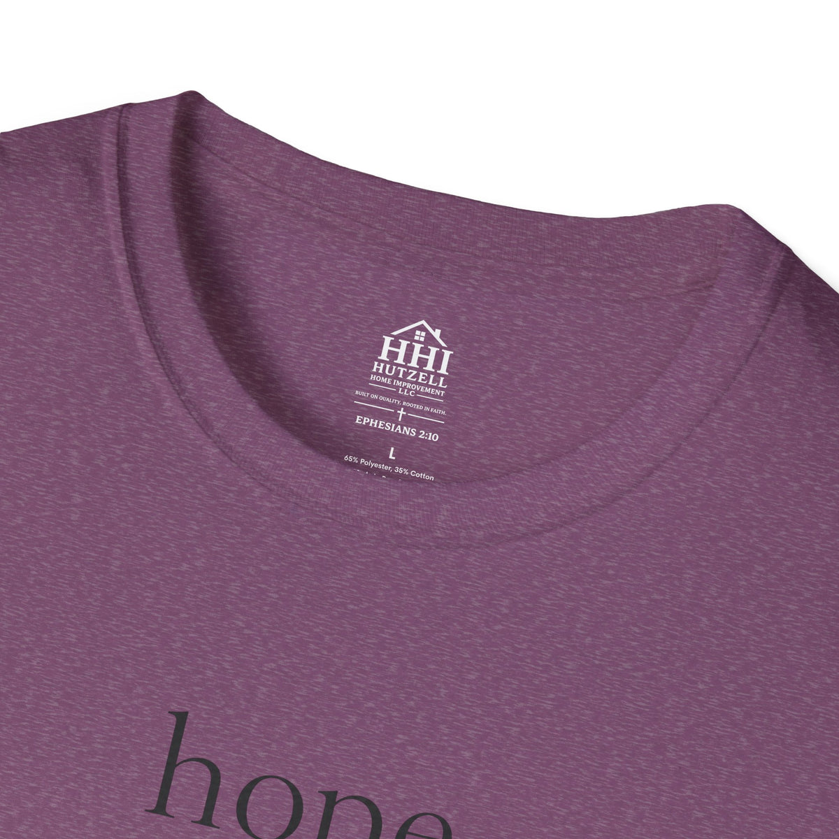 T-Shirt — 'hope' Script Tee with Cross Minimalist Christian Faith Design
